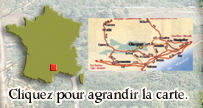 Carte France, Hérault, Olargues secteur Béziers, Bédarieux, Lamalou.